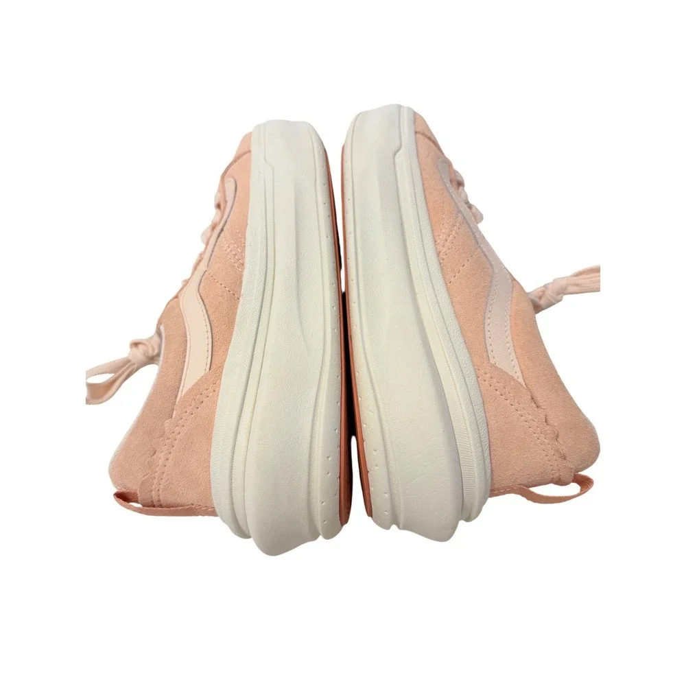 Vans Stack‎ Peach Pink Suede Platform Sneakers Kids 3.5